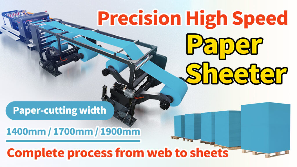 The paper sheeter machine is capable of cutting six paper rolls ...